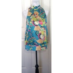 Lipstick Sleeveless Blouse Hawaiian Floral L